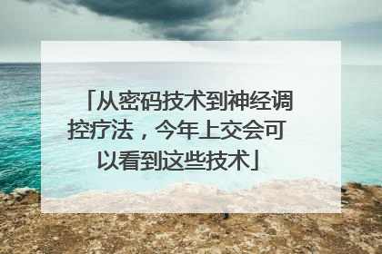 从密码技术到神经调控疗法，今年上交会可以看到这些技术